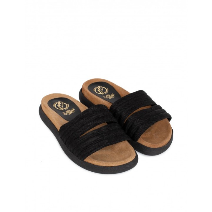 Sandalias Planta Anatomica Plataforma Negras PERA LIMONERA