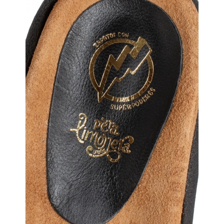 Sandalias Planta Anatomica Plataforma Negras PERA LIMONERA