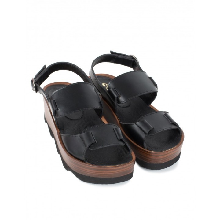 Sandalias Plataforma Madera PERA LIMONERA