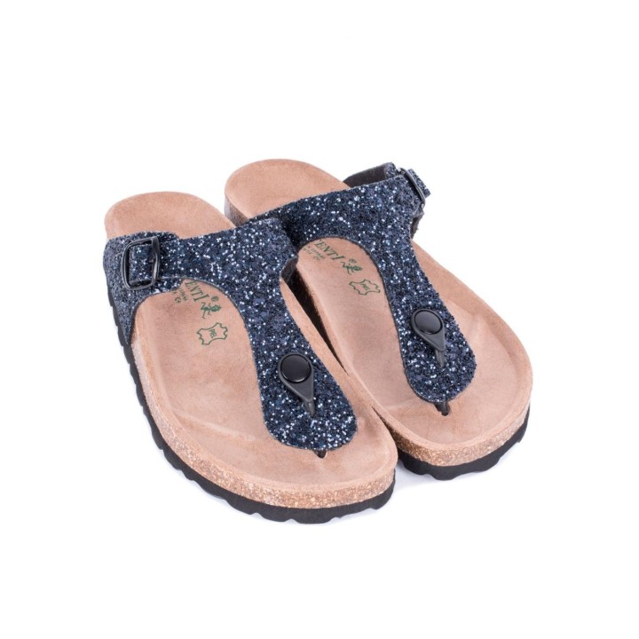 AUTENTI Sandalias Bio Glitter Marino
