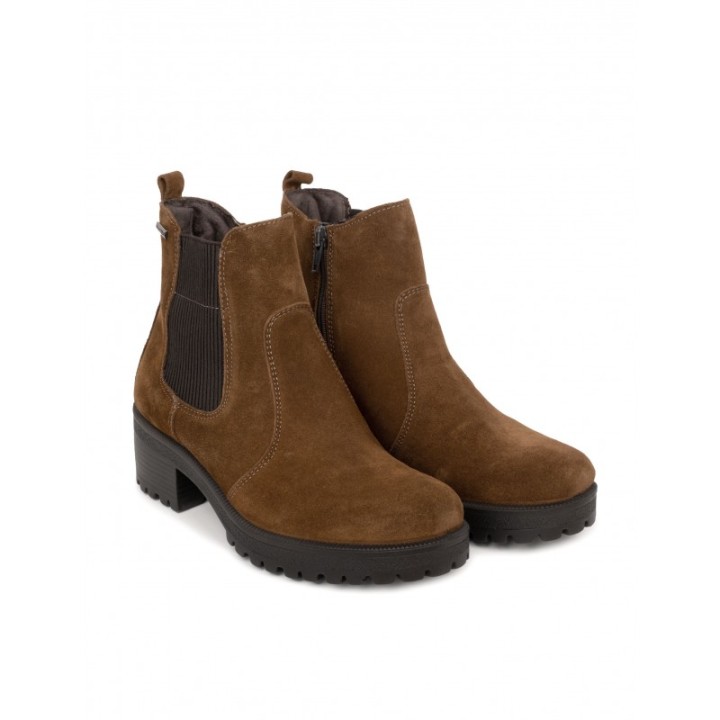 IMAC Botines Tacon Chelsea Impermeables Marrones