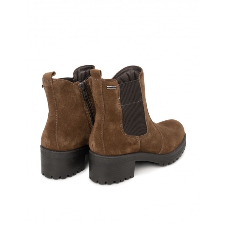 IMAC Botines Tacon Chelsea Impermeables Marrones