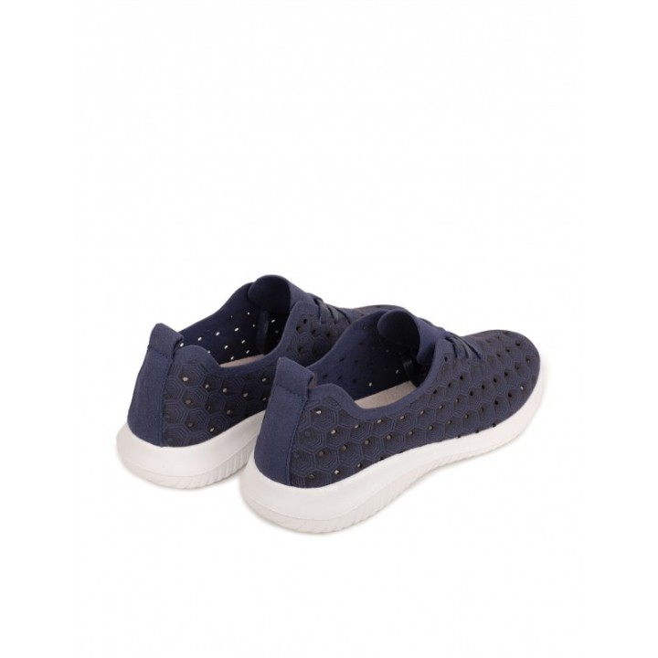ECOLIGEROS Zapatillas Vestir Caladas Azules