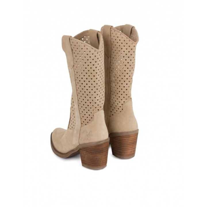 Botas Camperas Caladas Corazon Taupe PERA LIMONERA