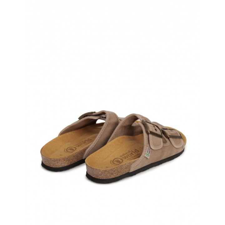 NATURAL WORLD Sandalias Bio Tela Marron