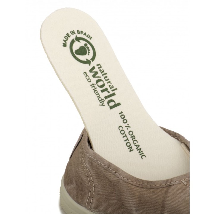 NATURAL WORLD Zapatillas Lona Puntera Beige