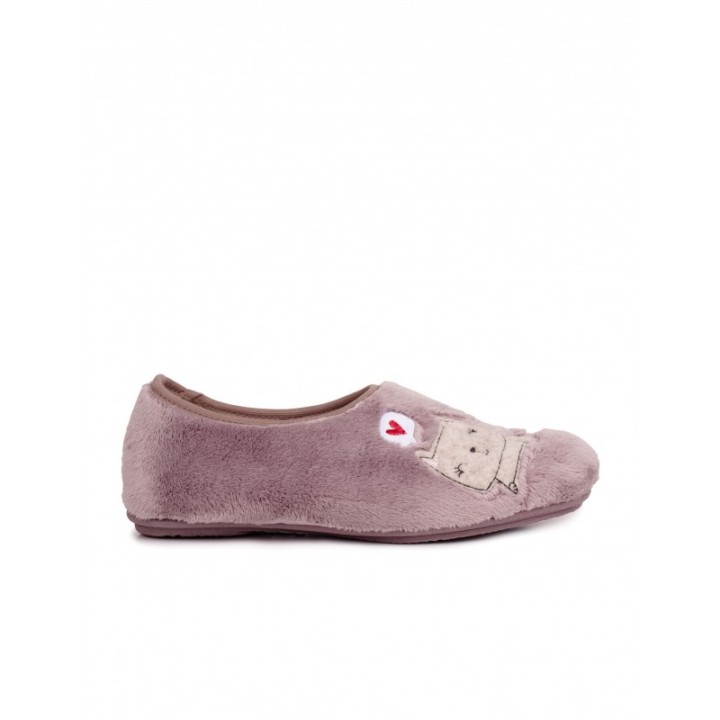 VULLADI Zapatillas Cerradas Gatos Lila