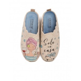 Zapatillas Casa Fieltro Sola en Casa