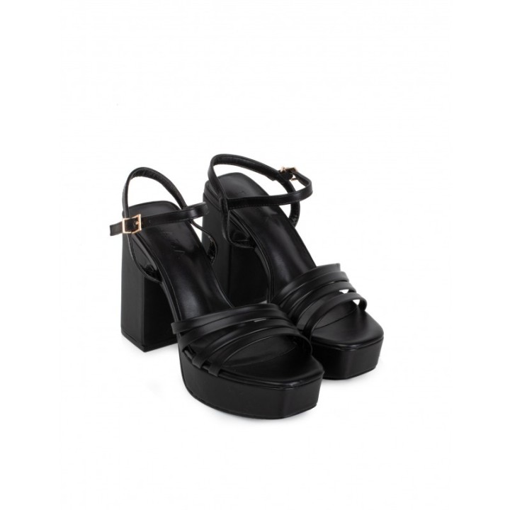 Sandalias Fiesta Plataforma Negras