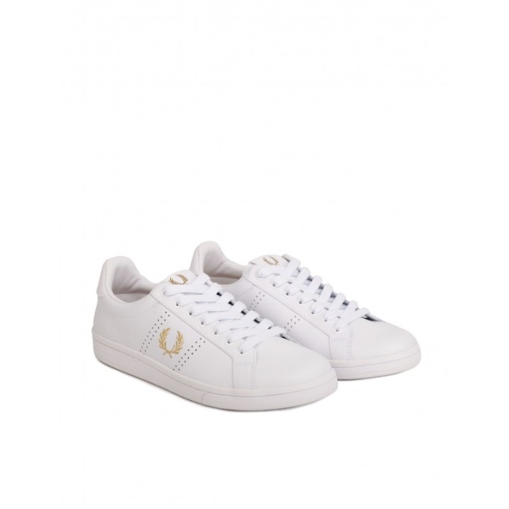 FRED PERRY Zapatillas Blancas Logo Dorado