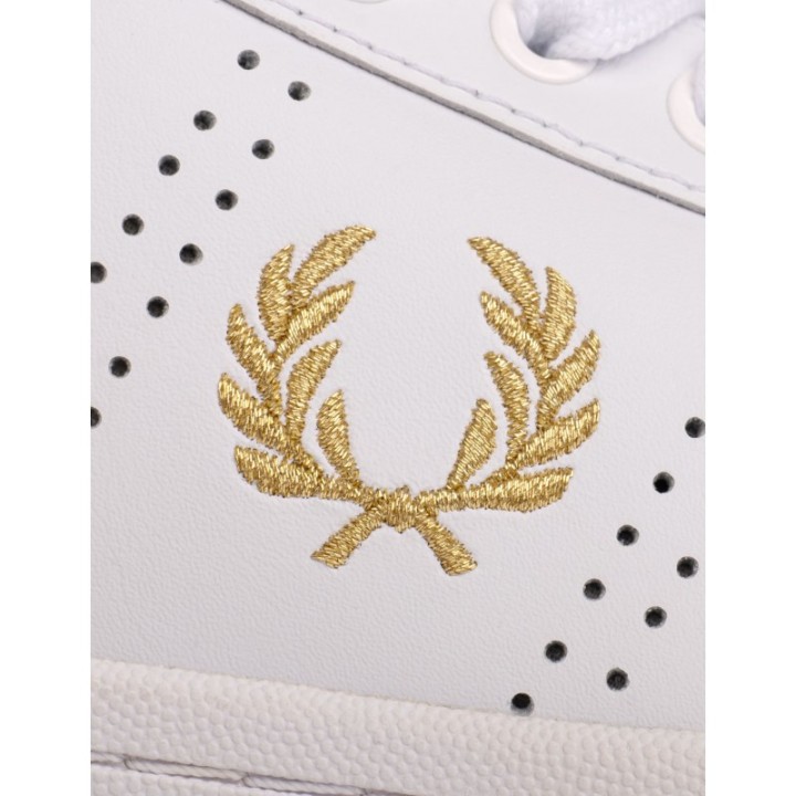 FRED PERRY Zapatillas Blancas Logo Dorado