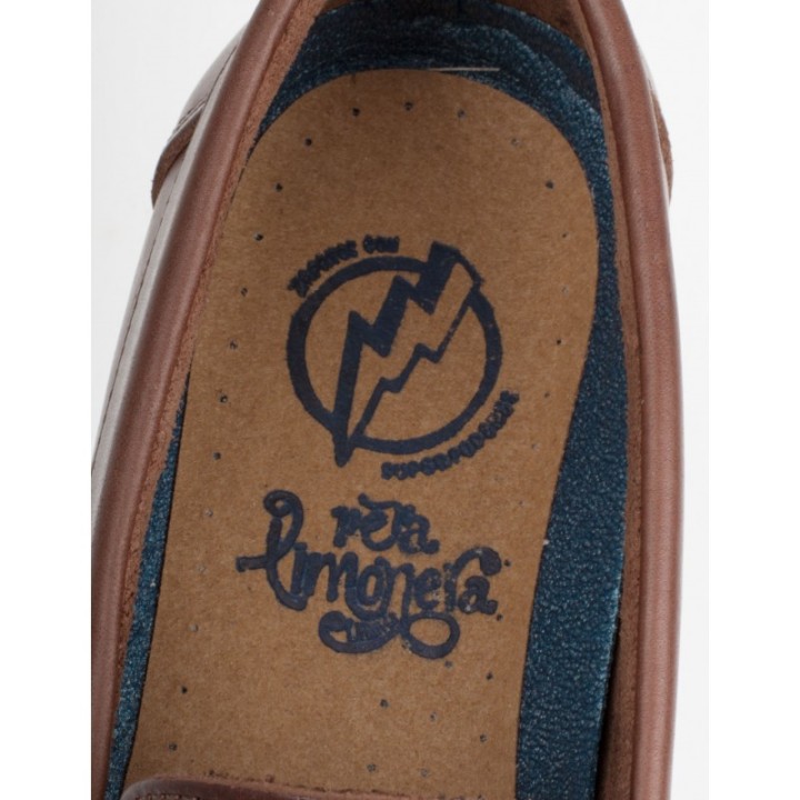 Mocasines Piel Cordones Marrones PERA LIMONERA
