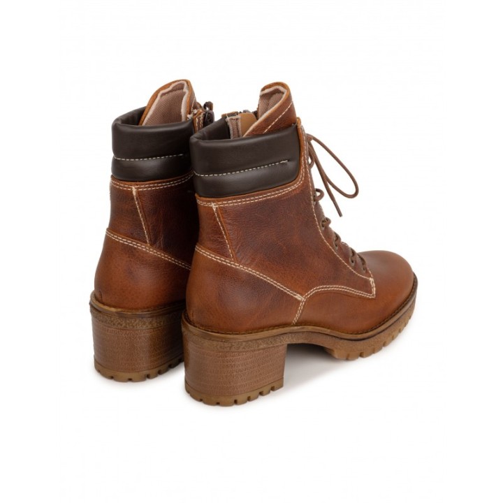 Botas Cordones Suela Track Cuero PERA LIMONERA
