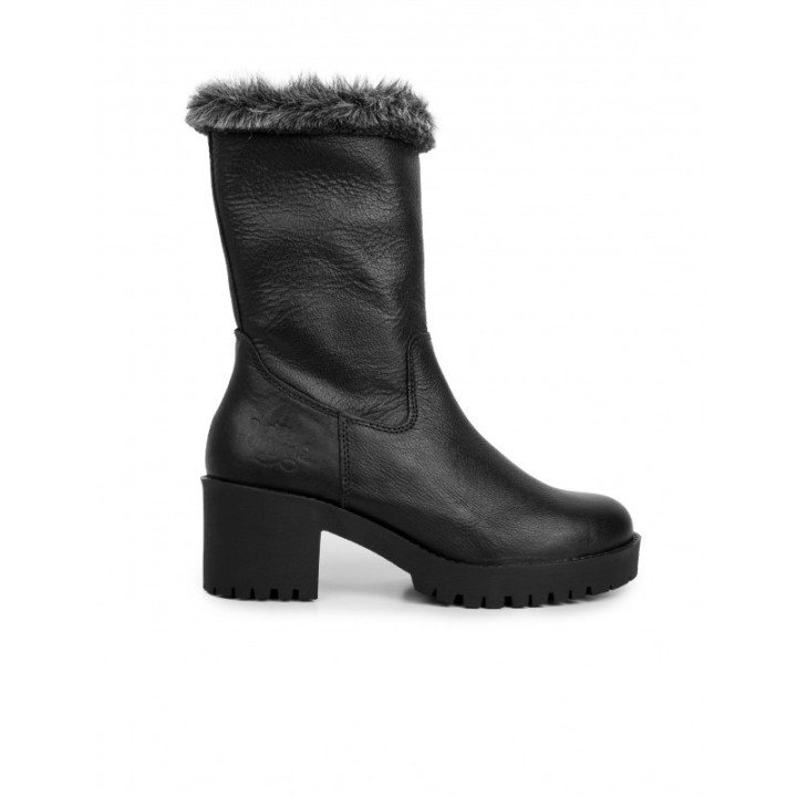 Botas Piel Tacon Track Negras PERA LIMONERA