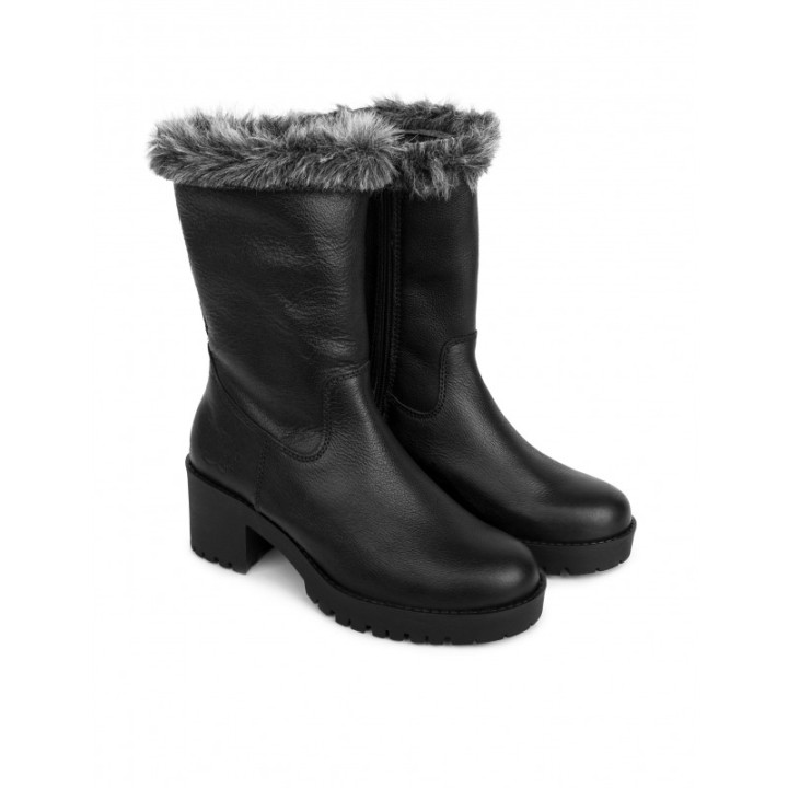 Botas Piel Tacon Track Negras PERA LIMONERA