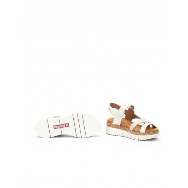 PIKOLINOS Sandalias Tiras Beige Plataforma
