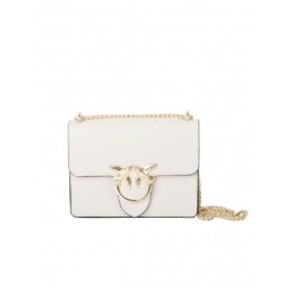 Bolso Piel Cadena Pajaros Beige