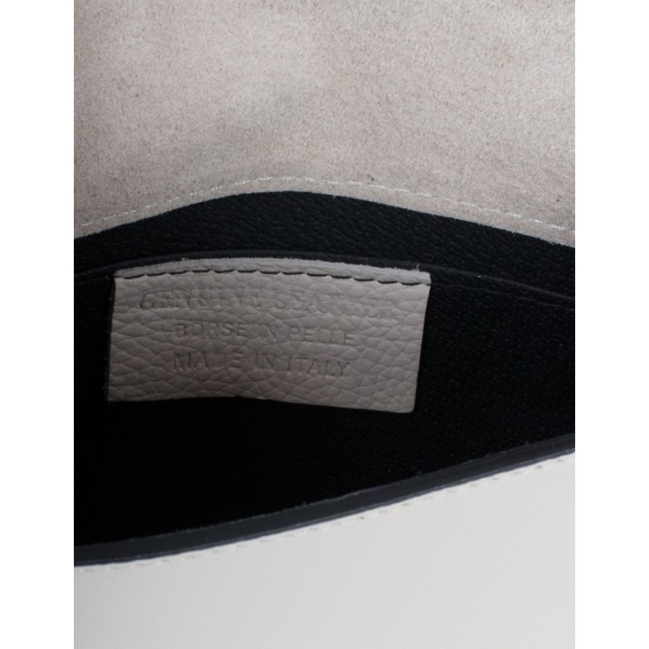 Bolso Piel Cadena Pajaros Beige