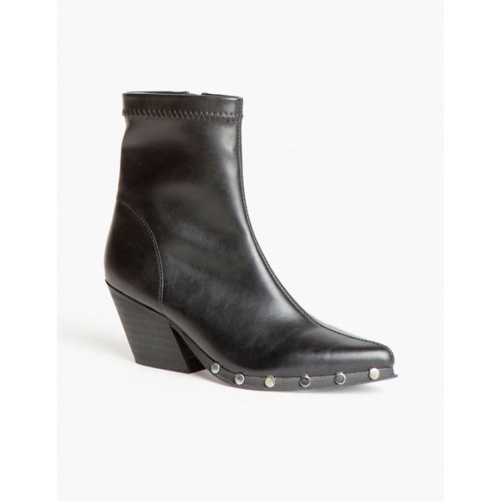 Botines Cowboy Tachuelas Negro