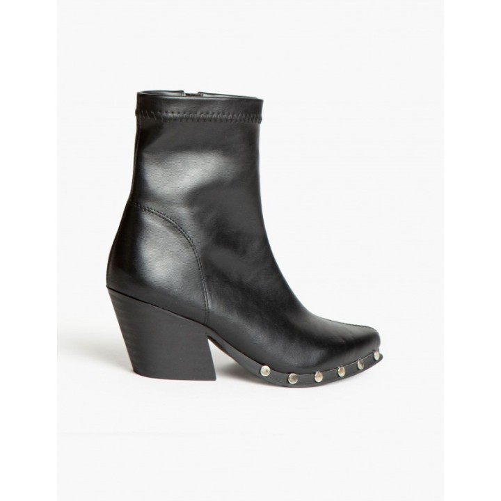 Botines Cowboy Tachuelas Negro