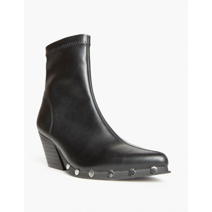 Botines Cowboy Tachuelas Negro