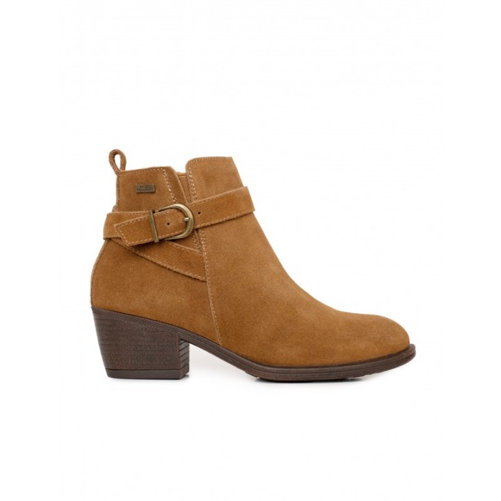 Botines Tacon Impermeables Hebilla Cuero