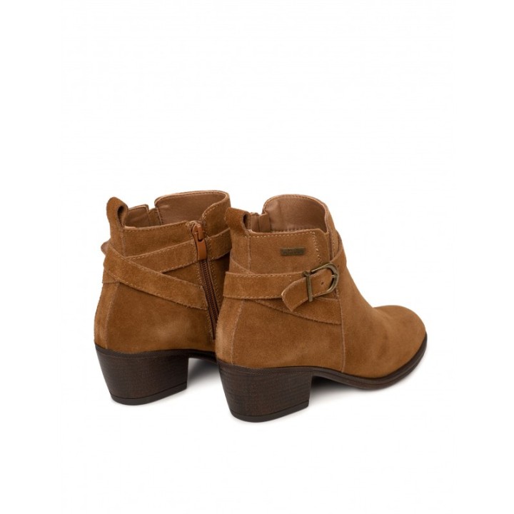 Botines Tacon Impermeables Hebilla Cuero