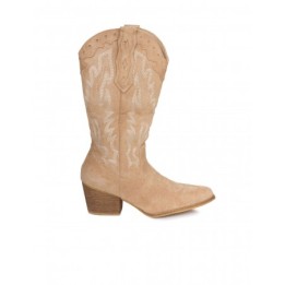 Botas Camperas Costuras Camel