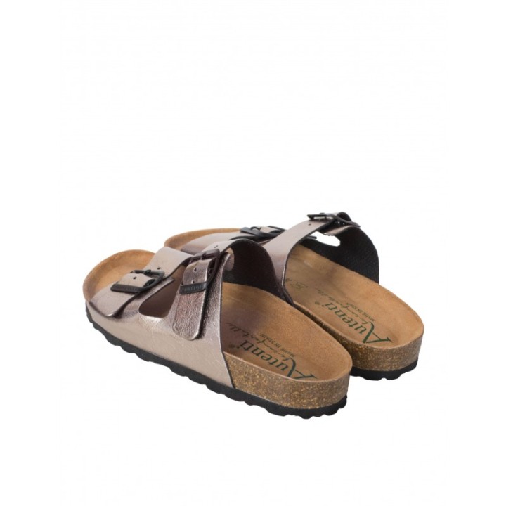 AUTENTI Sandalias Bio Hebillas Plomo