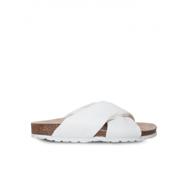 AUTENTI Sandalias Bio Tiras Acolchadas Blancas