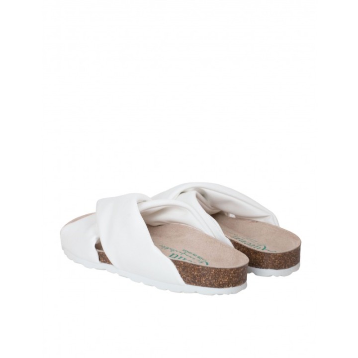 AUTENTI Sandalias Bio Tiras Acolchadas Blancas