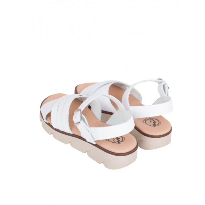 Sandalias Piel Casual Blancas PERA LIMONERA