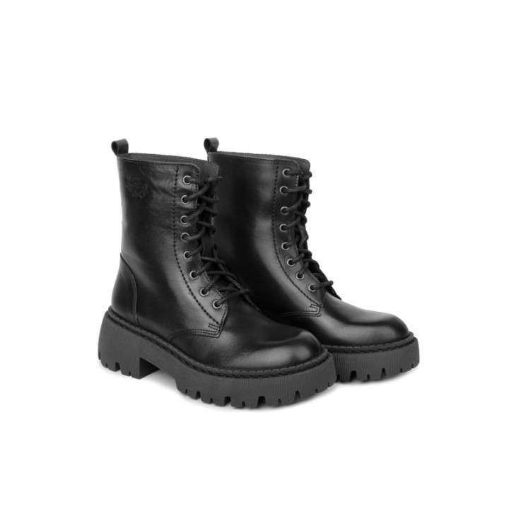Botas Militares Plataforma Track Negras PERA LIMONERA