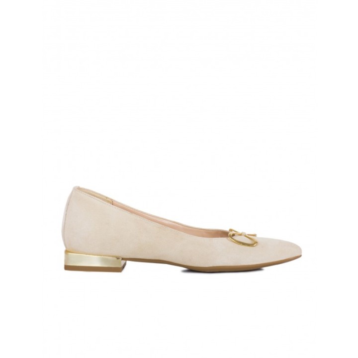 Bailarinas Lazo Metalico Beige PERA LIMONERA