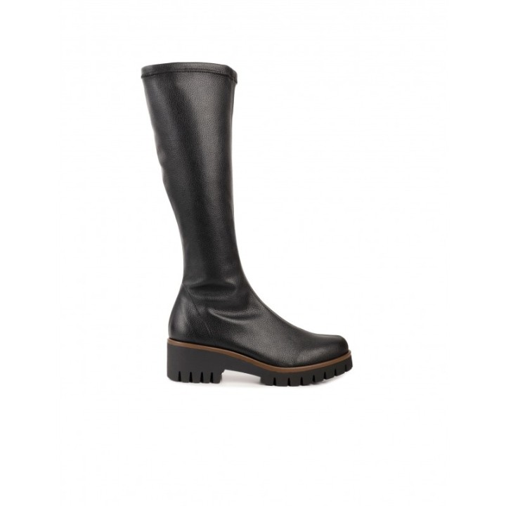 Botas Altas Suela Track Piel Negras PERA LIMONERA