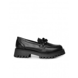 Mocasines Track Piel Cadena Negros PERA LIMONERA