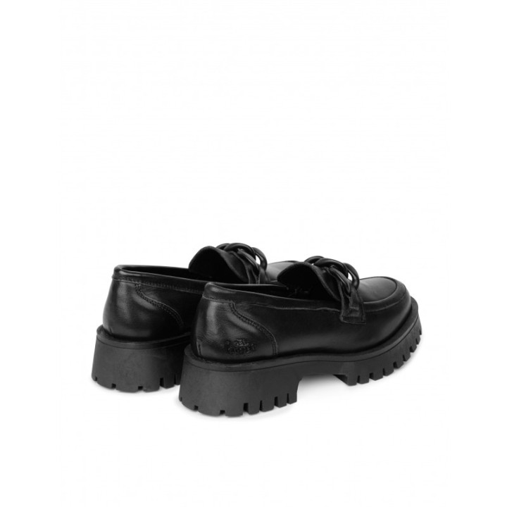 Mocasines Track Piel Cadena Negros PERA LIMONERA