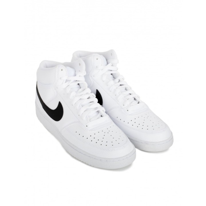 NIKE Court Vision Mid Next Nature Blancas Logo Negro