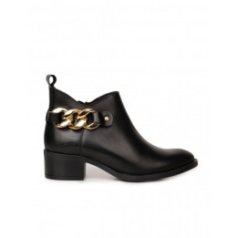 Botines Camperos Tobilleros Cadena Negros PERA LIMONERA
