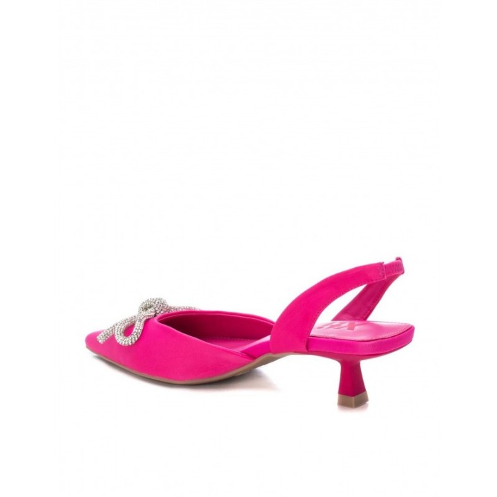 XTI Zapatos Destalonados Lazo Strass Fucsia