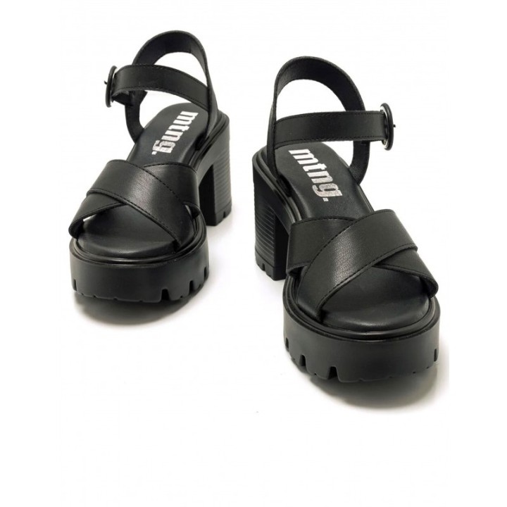 MUSTANG Sandalias Tacon Track Negras