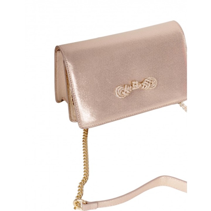 MENBUR Bolso Fiesta Oro Rosa