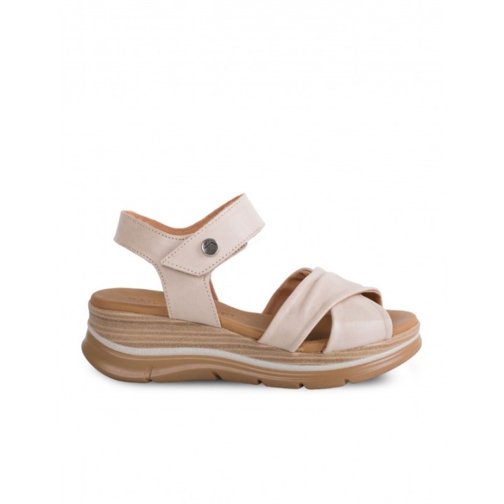PAULA URBAN Sandalias Cuna Tiras Cruzadas Beige