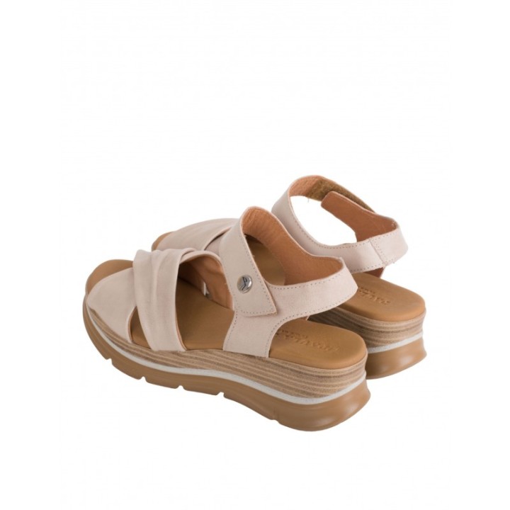 PAULA URBAN Sandalias Cuna Tiras Cruzadas Beige