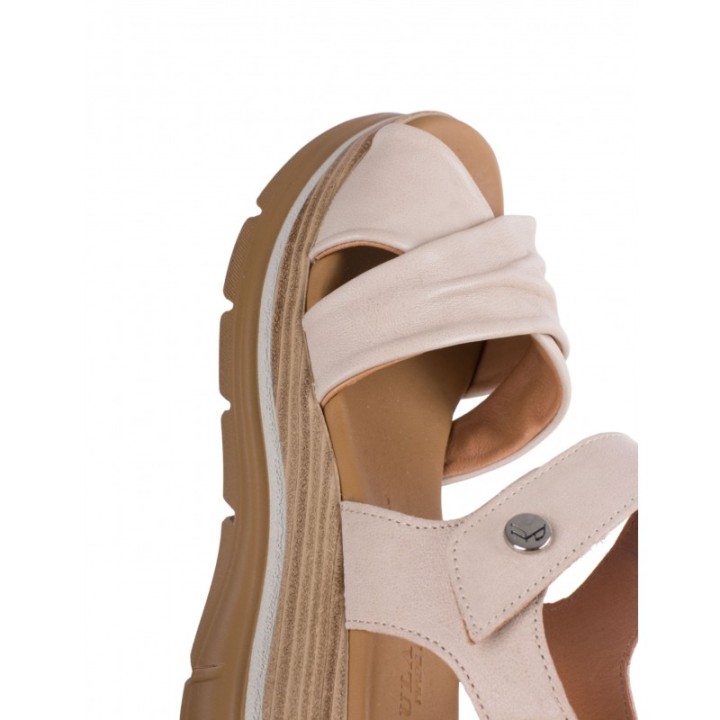 PAULA URBAN Sandalias Cuna Tiras Cruzadas Beige