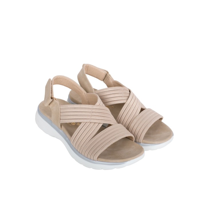 Sandalias Deportivas Cuna Velcro Beige