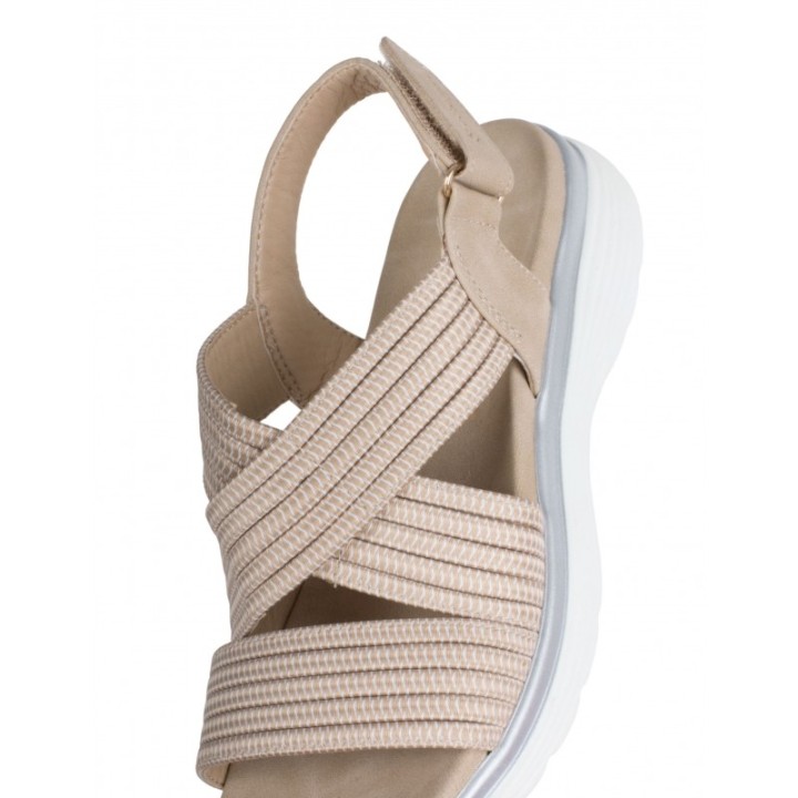 Sandalias Deportivas Cuna Velcro Beige