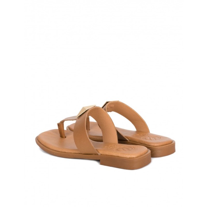 Sandalias Piel Dedo Tachuelas Cuero PERA LIMONERA
