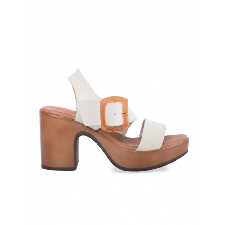 Sandalias Tacon Hebilla Carey Crudo PERA LIMONERA