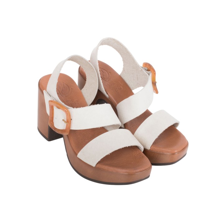 Sandalias Tacon Hebilla Carey Crudo PERA LIMONERA
